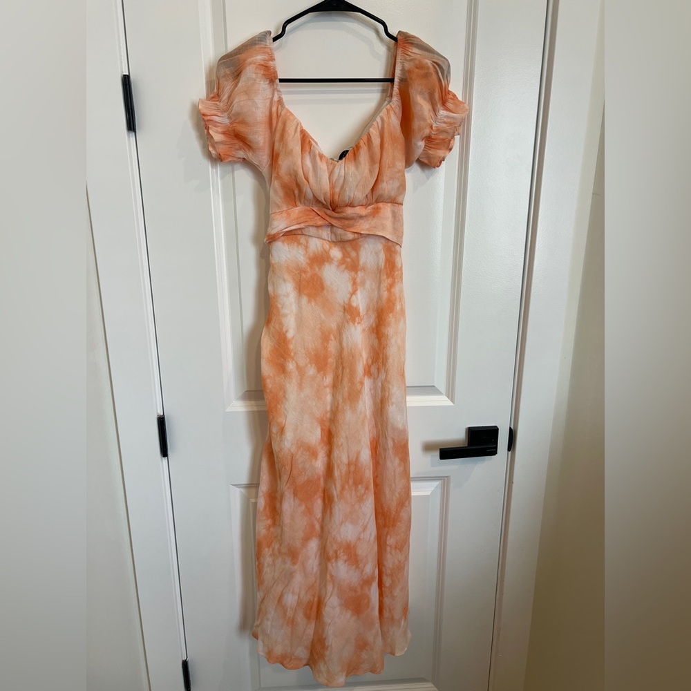 Petal & Pup Orange Tie-Dye Dress